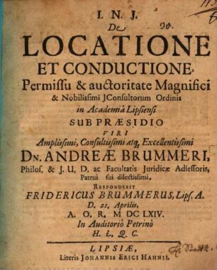 De locatione et conductione