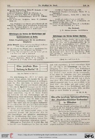 Die erste juryfreie Jahresausstellung des "Deutschen Künstler-Verbandes" in München