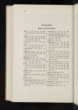 Sachregister zum I. und II Bande.