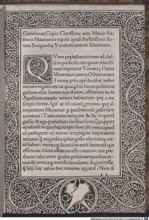 Petri Mocenici imperatoris gesta : mit Widmungsbrief des Autors an Marcantonio Morosini