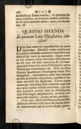 286-304, Quaestio Secunda