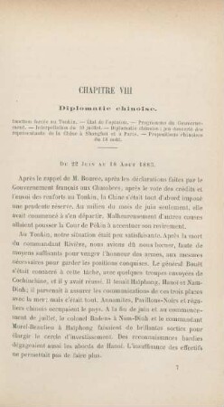 Chapitre VIII. Diplomatie chinoise