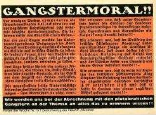 NS-Propagandazettel "Parole der Woche", Nr. 13, mit antibritischer Polemik