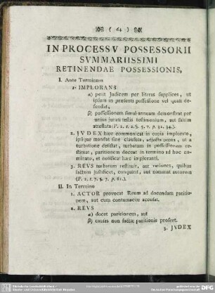 In Processu Possessorii Summariissimi