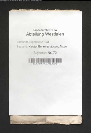 Aufteichnung über Pachtrückstände