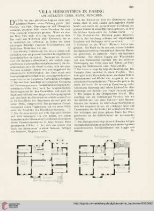 9: Villa Hieronymus in Pasing : Architekten Gebr. Rank, München