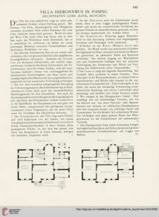 9: Villa Hieronymus in Pasing : Architekten Gebr. Rank, München