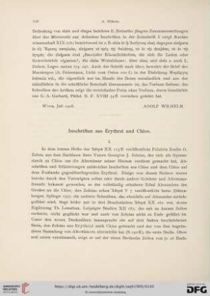 Inschriften aus Erythrai und Chios