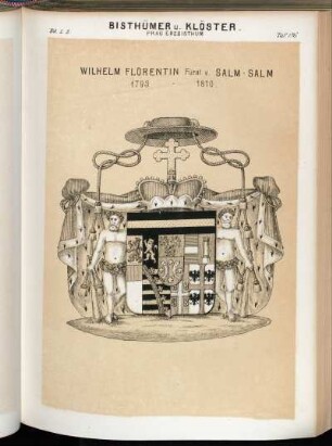 Taf. 176. Prag Erzbisthum. - Wilhelm Florentin Fürst v. Salm-Salm. 1793 - 1810