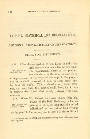 Part III. - Statistical and miscellaneous