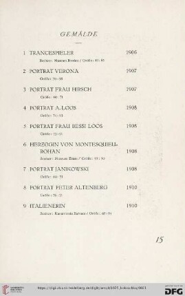 Gemälde (Nr. 1-48)
