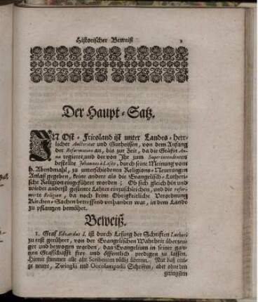 Historischer Beweiß