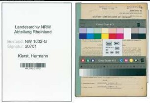 Entnazifizierung Hermann Kierst, geb. 05.07.1902 (Zahntechniker)