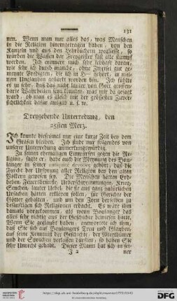 Dreyzehende Unterredung, den 25sten Merz