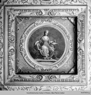 Kassettendecke mit Darstellungen moralischer Tugenden : Personifikation der Cortesia