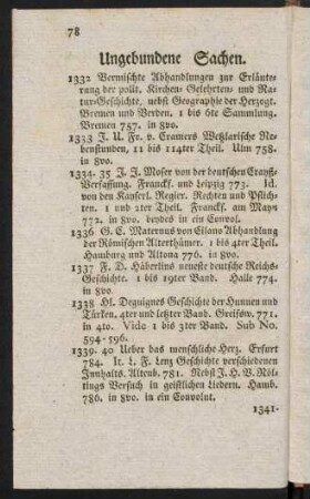 78-79, Ungebundene Sachen