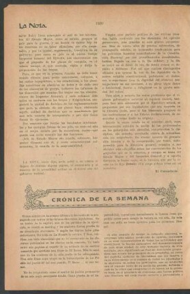 Crónicas de la semana