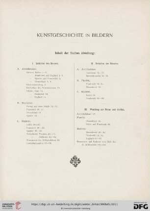 Inhalt der fünften Abteilung