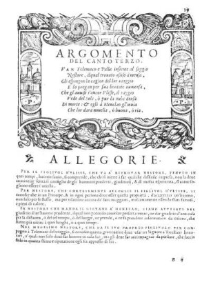 Argomento Del Canto Terzo.