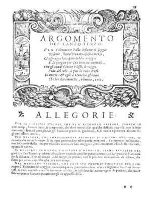 Argomento Del Canto Terzo.