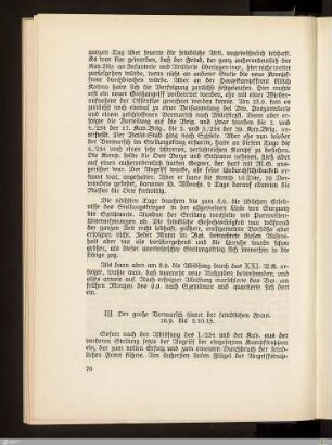 III. Der große Vormarsch hinter der feindlichen Front