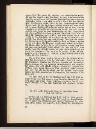 III. Der große Vormarsch hinter der feindlichen Front