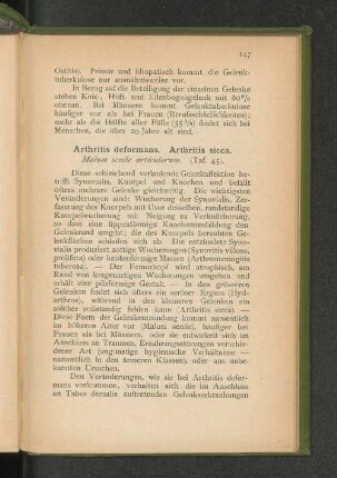 Arthritis deformans. Arthritis sicca. Malum senile articulorum. (Taf. 45).