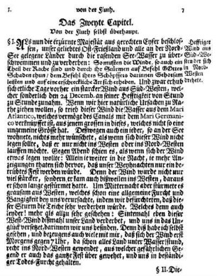 Das Zweyte Capitel. Von der Fluth selbst überhaupt