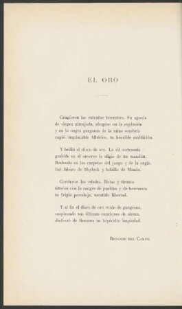 El oro
