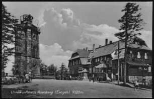 Auersberg. Gasthaus und Aussichtsturm