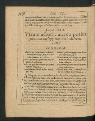 Caput XIII. Utrum actori, an reo potius iuramentum suppletorium sit deferendum?
