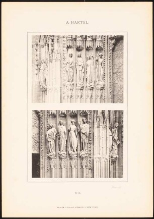 Münster, Straßburg: Ansicht Detail Portal (aus: Architekton. Details u. Ornamente der kirchlichen Baukunst in den Stilarten d. Mittelalters, 2. Serie, 1896)