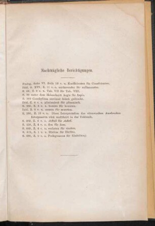 Nachträgliche Berichtigungen.