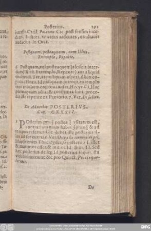 De Adverbio Posterius. Cap. CXXXII.