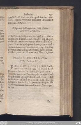 De Adverbio Posterius. Cap. CXXXII.