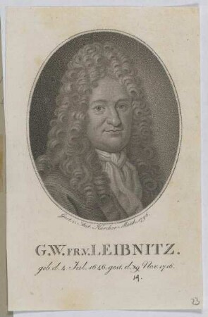 Bildnis des G. W. Fr. V. Leibnitz