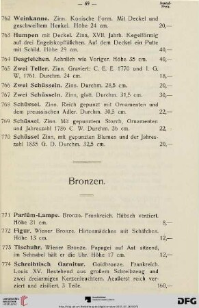 Bronzen (Nr. 771-795)