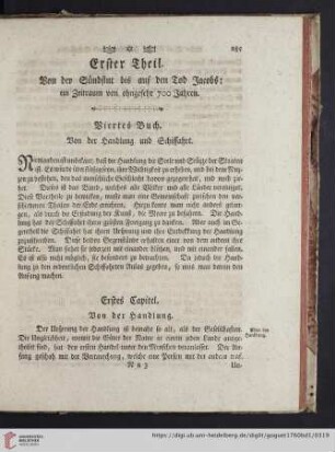 Viertes Buch. Von der Handlung und Schiffahrt