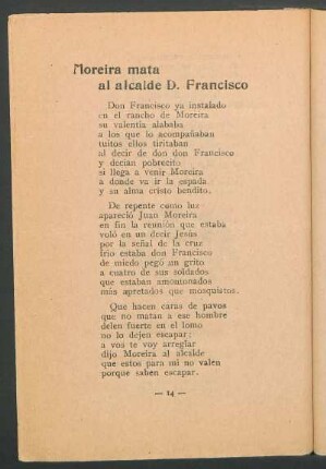 Moreira mata al alcalde D. Francisco