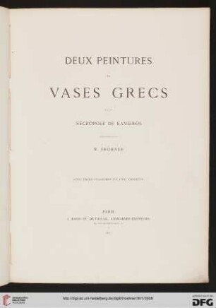 Deux peintures de vases grecs de la nécropole de Kameiros