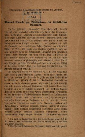 Samuel Karoch von Lichtenberg, in Heidelberger Humanist : (Sep.-Abdruck a. d. Zeitschrift für den Gesch. des Oberrheins Bd. XXVIII H. 1.)