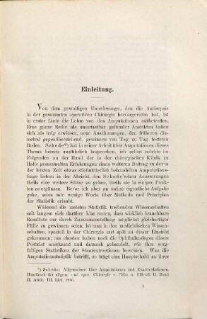 Die Amputationen unter dem Einflusse der antiseptischen Behandlung : Habilitations-Schrift