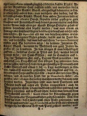 Diarium auf die Neu-angehende Campagne in Italien, vom 20. May, biß auf den 3. Junij, Anno 1701., [1]