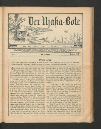 Nr. 1. 13. Jahrgang. Januar 1917
