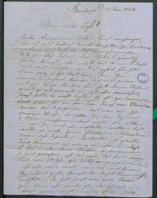 Brief von Doris Hansen (Flensburg) an J. P. Hansen 23.6.1864