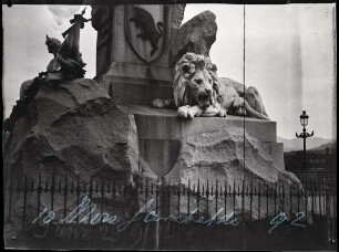 Turin. Lungo Po Armando Diaz. Denkmal für Giuseppe Garibaldi