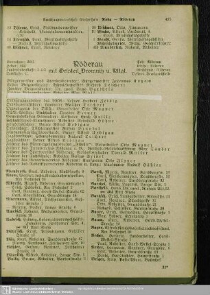 Röderau mit Ortsteil Promnitz u. Rttgt.