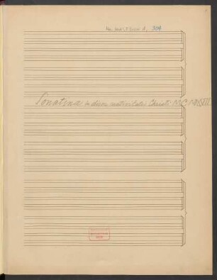 Sonatina in diem nativitatis Christi; pf; KinBu 274