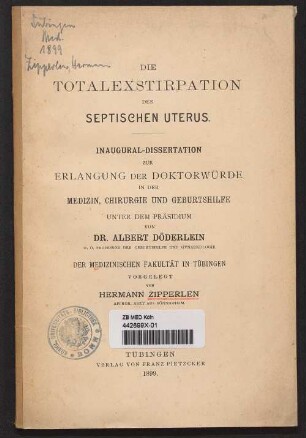 Die Totalexstirpation des septischen Uterus