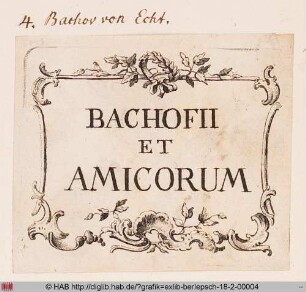 Exlibris der Familie Bachoff von Echt